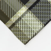 Gelbbrauner Tartan kariert. Fleecedecke (Ecke)
