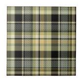 Gelbbrauner Tartan kariert. Fliese (Vorderseite)