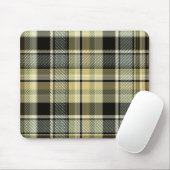 Gelbbrauner Tartan kariert. Mousepad (Mit Mouse)