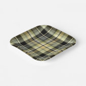 Gelbbrauner Tartan kariert. Pappteller (Gewinkelt)