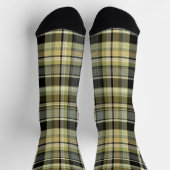 Gelbbrauner Tartan kariert. Socken (Oben)