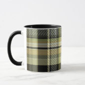 Gelbbrauner Tartan kariert. Tasse (Links)