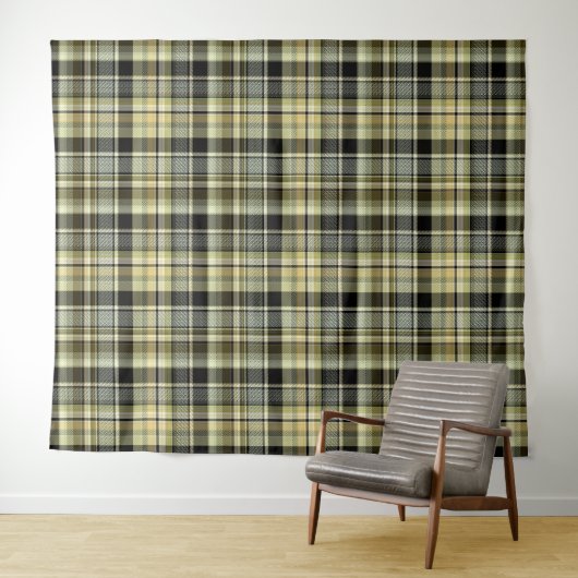 Gelbbrauner Tartan kariert. Wandteppich (Beispiel (Horizontal))