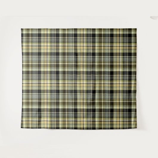 Gelbbrauner Tartan kariert. Wandteppich (Vorderseite (Horizontal))