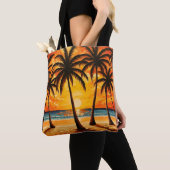 Gelbbraunes tropisches Paradies  Tasche (Von Nahem)