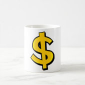 GelbDollar-Symbol Kaffeetasse (Mittel)