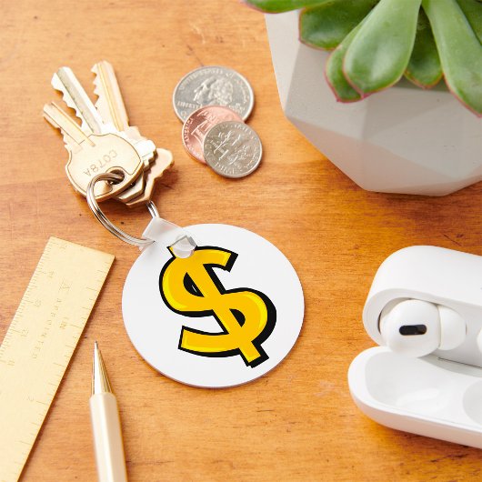 GelbDollar-Symbol Schlüsselanhänger