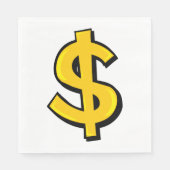 GelbDollar-Symbol Serviette (Vorderseite)