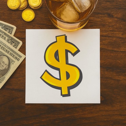 GelbDollar-Symbol Serviette