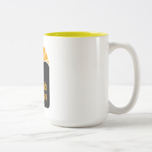 Gelbe 0,44 l Zweiton-Tasse Zweifarbige Tasse