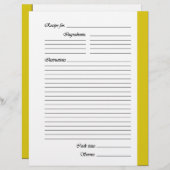 Gelbe 2-seitige Rezeptorseiten (Vorne/Hinten)