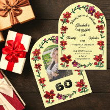 Gelbe 60. Geburtstagsfeier Skurril Doodle-Blume
