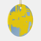 gelbe 783 abstrakte Kunst Keramik Ornament (Rechts)