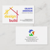 Gelbe A-Frame-Gebäude-Struktur, Ingenieur Visitenkarte (Vorne/Hinten)