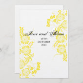 Gelbe ABEND Einladung (Vorne/Hinten)