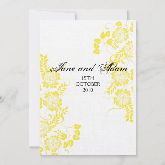 Gelbe ABEND Einladung (Vorderseite)