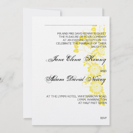 Gelbe ABEND Einladung (Rückseite)