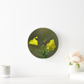 Gelbe Abend Primrose Wildblume Runde Wanduhr (Zuhause)