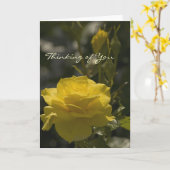 Gelbe Abend Rose, Denken Sie an Sie Karte (Gelbe Blume)