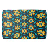 Gelbe Abstrakte Blume Badematte (Vorderseite)