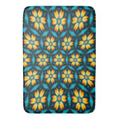 Gelbe Abstrakte Blume Badematte (Vorderseite Vertikal)