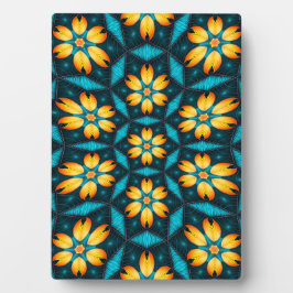 Gelbe Abstrakte Blume Fotoplatte