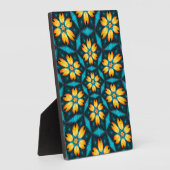 Gelbe Abstrakte Blume Fotoplatte (Seite)