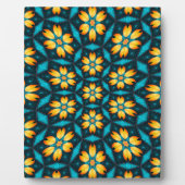 Gelbe Abstrakte Blume Fotoplatte (Vorderseite)