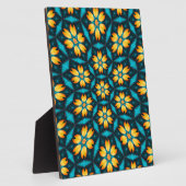 Gelbe Abstrakte Blume Fotoplatte (Seite)