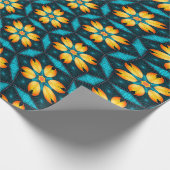 Gelbe Abstrakte Blume Geschenkpapier (Ecke)