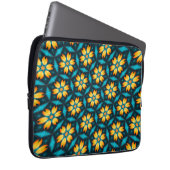 Gelbe Abstrakte Blume Laptopschutzhülle (Vorne Rechts)