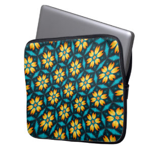 Gelbe Abstrakte Blume Laptopschutzhülle