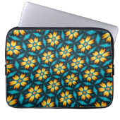 Gelbe Abstrakte Blume Laptopschutzhülle (Vorderseite)