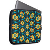 Gelbe Abstrakte Blume Laptopschutzhülle (Vorne Rechts)
