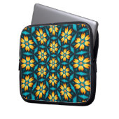 Gelbe Abstrakte Blume Laptopschutzhülle (Vorderseite Links)