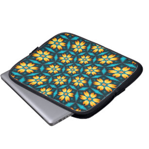 Gelbe Abstrakte Blume Laptopschutzhülle
