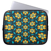 Gelbe Abstrakte Blume Laptopschutzhülle (Vorderseite)