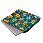 Gelbe Abstrakte Blume Laptopschutzhülle (Vorne Knopf)