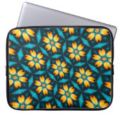 Gelbe Abstrakte Blume Laptopschutzhülle (Vorderseite)