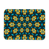 Gelbe Abstrakte Blume Magnet (Horizontal)