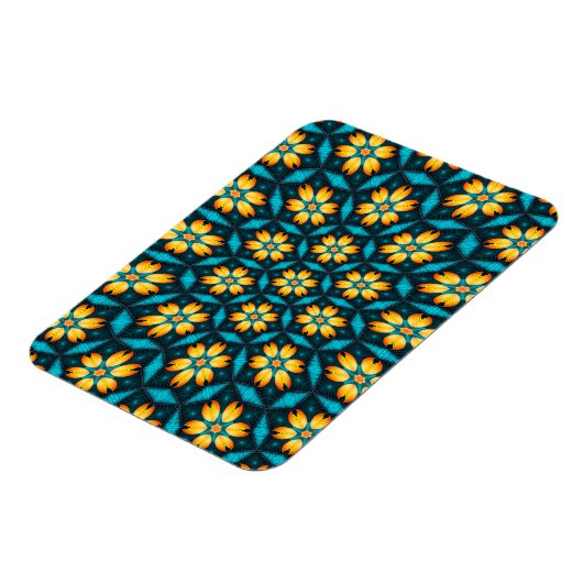 Gelbe Abstrakte Blume Magnet (Linke Seite)