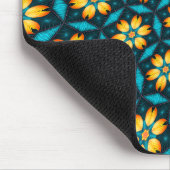 Gelbe Abstrakte Blume Mousepad (Ecke)