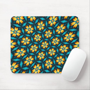 Gelbe Abstrakte Blume Mousepad
