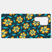 Gelbe Abstrakte Blume Samsung Galaxy Hülle (Rückseite (Horizontal))