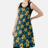 Gelbe Abstrakte Blume Schürze (InSitu)