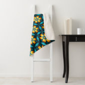 Gelbe Abstrakte Blume Sherpadecke (Beispiel)