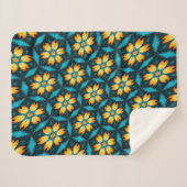Gelbe Abstrakte Blume Sherpadecke (Vorderseite (Horizontal))