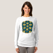 Gelbe Abstrakte Blume T-Shirt (Vorne ganz)