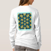 Gelbe Abstrakte Blume T-Shirt (Rückseite)