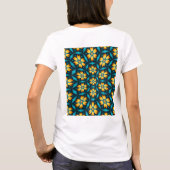 Gelbe Abstrakte Blume T-Shirt (Rückseite)